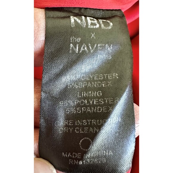 NBD X The Naven Twins‎ Red Mini Halter Cut-Out Dress M - Picture 13 of 13